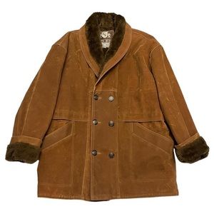 FAUX FUR vintage  90 CV LUXURY DESIGNER VELVET HEAVY WINTER COAT XL